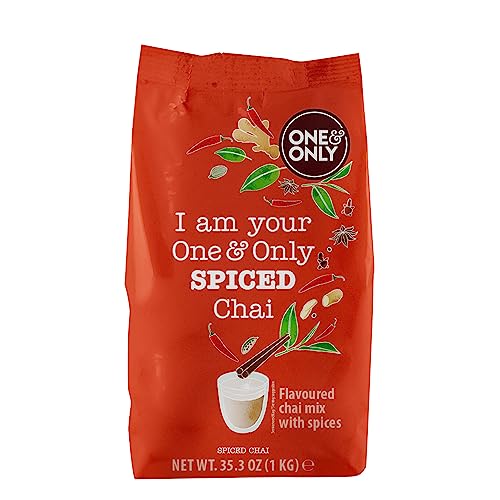 One&Only Chai Powder Spiced 1 kg - Getränkepulver mit leichter Schärfe, Gewürzen und schwarzem Tee, ein Hauch Indiens von one&only
