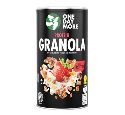 OneDayMore Protein Granola | 450g Viele Früchte Haferflocken Müsli | Vegan Fit Muesli Essen 27,3g Eiweiss Frühstück 100% Natürlich | Kakao Erdbeeren Musli OneDayMore Protein Granola | 450g Viele Früchte Haferflocken Müsli | Vegan Fit Muesli Essen 27,3g Eiweiss Frühstück 100% Natürlich | Kakao Erdbeeren Musli von OneDayMore