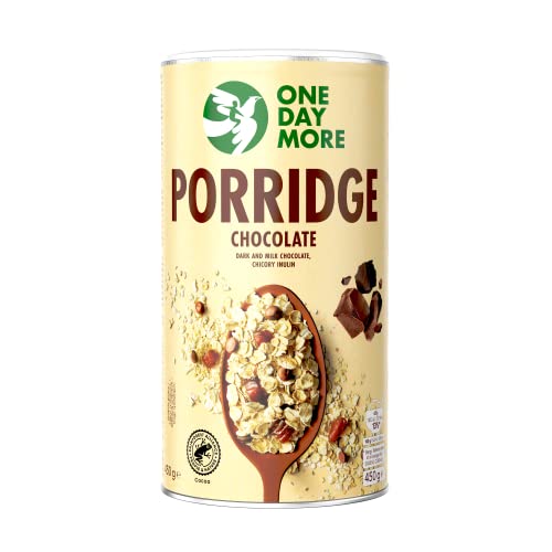 OneDayMore Zweifach Schokoladig Porridge ohne Zucker | 450g Haferbrei Schoko Müsli | Haferflocken Frühstück Aus 100% Natürlichen Zutaten | Schokolade Hafer-Porridge Essen von OneDayMore