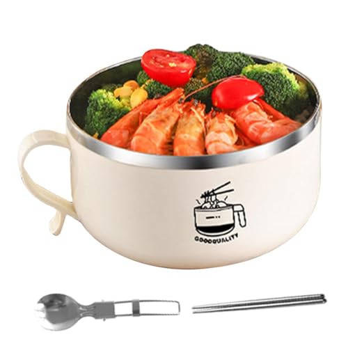 Onlynery Ramen-Nudelschüssel,Ramen-Schüssel,Instant-Nudelschüssel mit Deckel und Griff | Edelstahl-Lunchbox, Vorratsbehälter für Lebensmittel, Nudeln, Wohnheim-Zubehör für Studenten, zum Mitnehmen Onlynery Ramen-Nudelschüssel,Ramen-Schüssel,Instant-Nudelschüssel mit Deckel und Griff | Edelstahl-Lunchbox, Vorratsbehälter für Lebensmittel, Nudeln, Wohnheim-Zubehör für Studenten, zum Mitnehmen von Onlynery