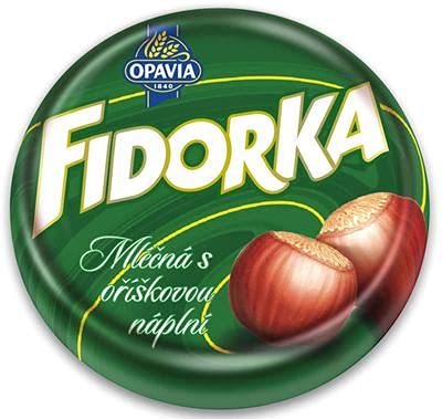 Opavia Fidorka Grün 5er 5-Pack 5x30g Milch Schokolade beschichtet Wafer mit Haselnuss Füllung von Opavia