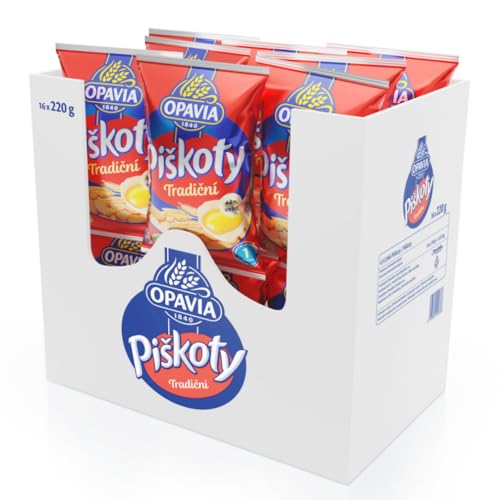 Opavia Piškoty - Biskuits Traditionell (16 Packungen à 220g = 3520g) von Kolonada