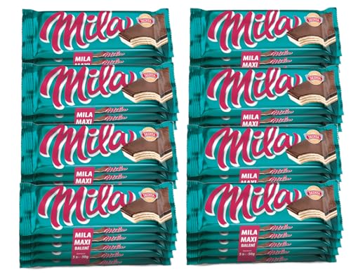 Sedita MILA Schnitten Maxi-Packung – Waffeln mit Milchcremefüllung, 40 Stück von Kolonada
