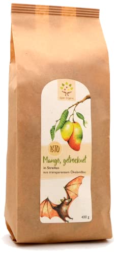 Bio-Mango getrocknet 500g in Streifen aus transparentem Biolandbau von Open Organic