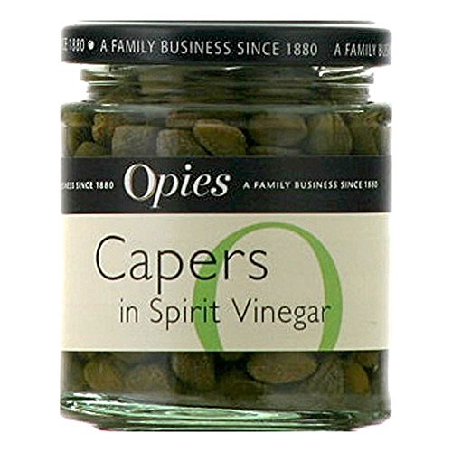 Opies Organic Capers in Weißweinessig (180g) - Packung mit 2 von Opies