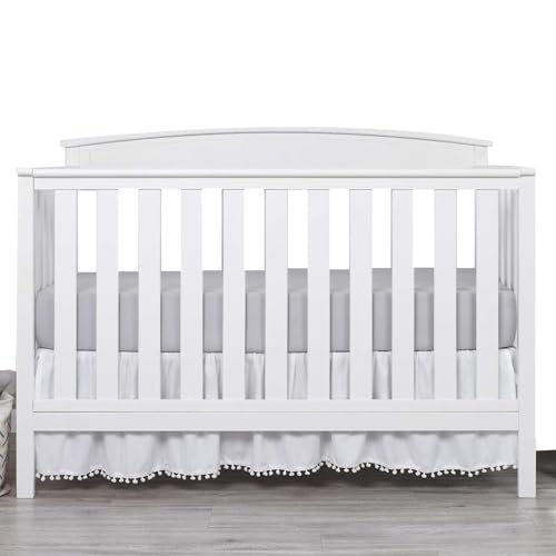 Rüschen-Krippenrock – Mikrofaser-Krippenrock mit Pom Poms, Krippenrock aus weichem Stoff | Bringt Babys warme, gemütliche Kinderzimmer-Schlummer-Traum-Krippe, Bettwäsche-Röcke für Babys, Jun Rüschen-Krippenrock – Mikrofaser-Krippenrock mit Pom Poms, Krippenrock aus weichem Stoff | Bringt Babys warme, gemütliche Kinderzimmer-Schlummer-Traum-Krippe, Bettwäsche-Röcke für Babys, Jun von Opilroyn