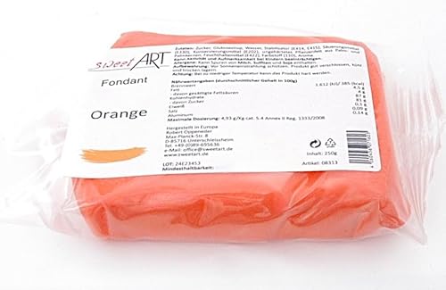 Rollfondant sweetArt 250 g Orange Rollfondant sweetArt 250 g Orange von sweetART Germany