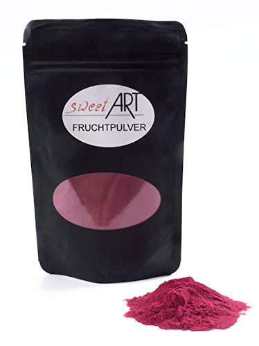 Schwarze Johannisbeere Cassis Fruchtpulver, gerfriergetrocknet 100 g mit Rezeptvorschlag von sweetART Germany