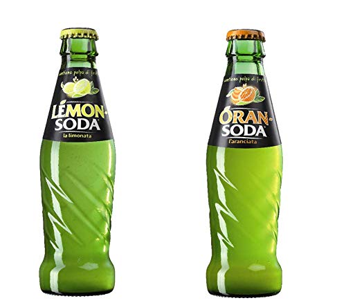 Testpaket Lemonsoda Limonade Zitronengetränk Oransoda Orangensaft Orangensaftgetränk Glasflasche ( 48 x 200ml ) alkoholfreies kohlensäurehaltiges Getränk Softdrink von Oran Soda