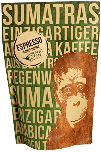 Orang-Utan Sumatra Arabica Espresso Bohne 250 g von ebaney