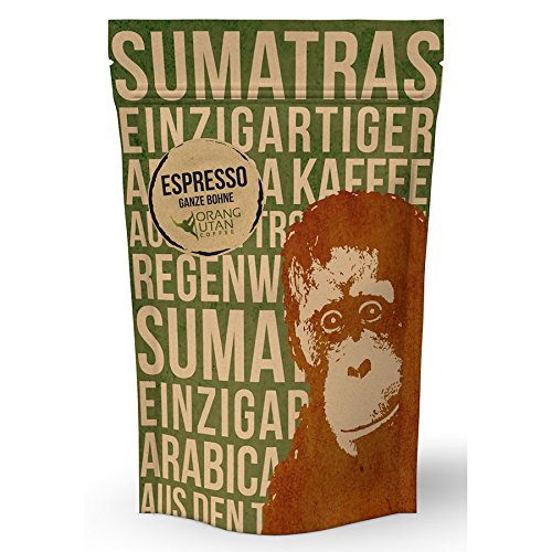 Orang-Utan Sumatra Arabica Espresso Bohne 500 g von Orang Utan Coffee