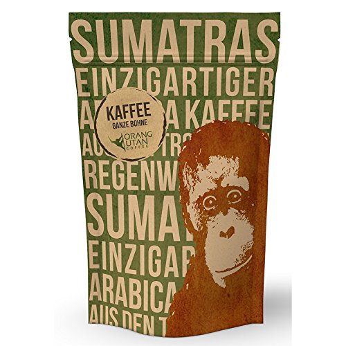 Orang-Utan Sumatra Arabica Kaffee Bohne 500 g von Orang Utan Coffee