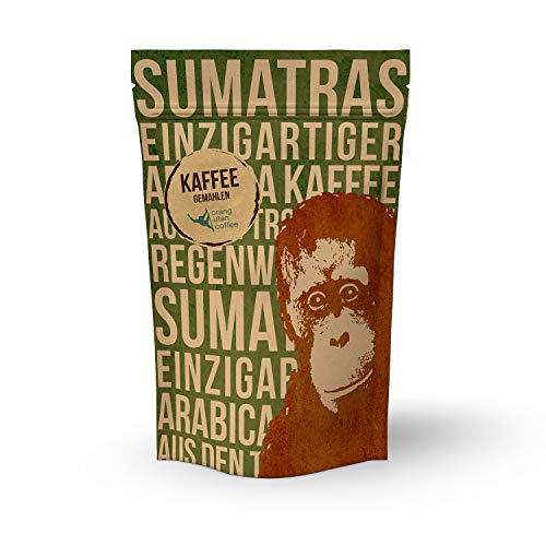 Orang-Utan Sumatra Arabica Kaffee gemahlen 250 g von Orang Utan Coffee