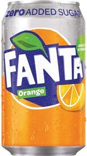 1 x 24 Fanta Zero Orange (24 x 0,33 L Dosen) EINWEG inkl. gratis FiveStar Kugelschreiber (Europa) von Orange