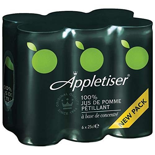 Appletiser Fruchtsaft mit Kohlensäure 4 Pack á 6 x 0,25l Dose IMPORT (24 Dosen eingeschweißt) von Orangina Schweppes