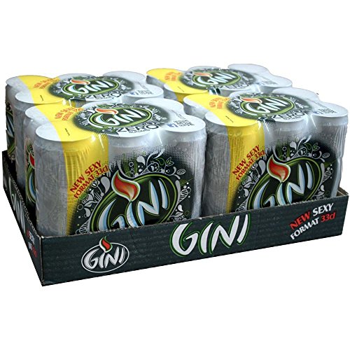 Gini Zero Limonade Zitrone 4 Pack á 6 x 0,33l Dose IMPORT (24 Dosen eingeschweißt, Zuckerfrei) von Orangina Schweppes