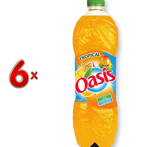 Oasis Tropical PET 6 x 2 l Flasche (Limonade mit dem Geschmack tropischer Früchte) von Orangina Schweppes