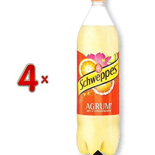 Schweppes Agrum PET 4 x 1,5 l Flasche (Limonade mit dem Geschmack von Zitrusfrüchten) von Orangina Schweppes