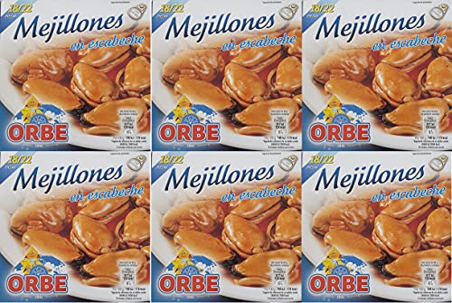 Orbe eingelegte Muscheln 18/22 Stück Tamburin RO-120 [PACK 6 DOSEN] von Orbe