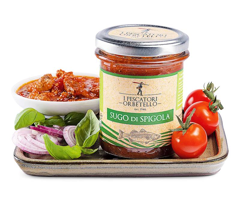 Sugo di Spigola di Orbetello in vaso 180 g von Orbetello Pesca Lagunare soc. Agr. a r.l