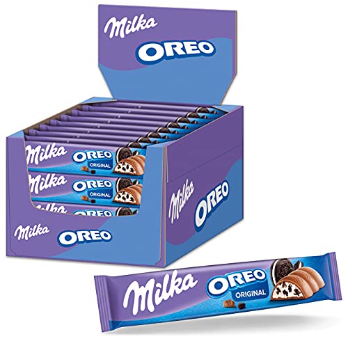 Milka Schokoriegel Milka & OREO 36 x 37g, Riegel mit Oreo Keksstückchen in Milchcrème von Oreo