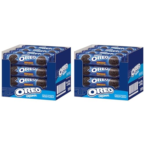 OREO Original 16 x 154g, Knuspriger Kakao Doppelkeks gefüllt mit Crème-Füllung (Packung mit 2) von Oreo