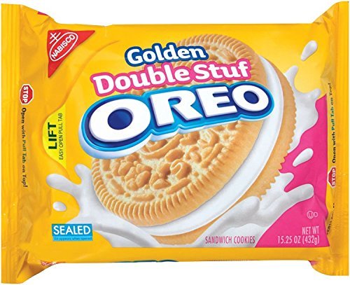 Oreo Golden Double Stuf Sandwich Cookies, Original, 15.25-Ounce (Pack of 6) by Oreo