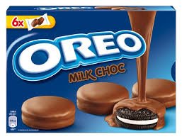 Oreo Kekse mit Milchschokolade umhüllt von Oreo