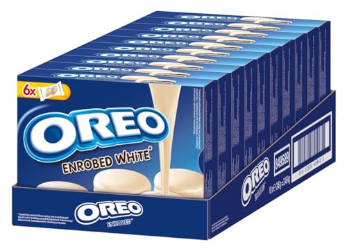Oreo White Choc - Leckere Doppelkekse mit Crèmefüllung und weißem Schokoladenüberzug - 10 x 246g von Oreo