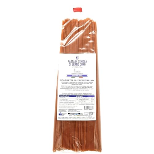 LA TRAFILATA Spaghetti al Peperoncino/Spaghetti mit Chili 500g x16 von Oreste Mazzi