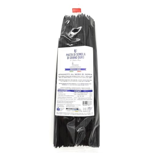 LA TRAFILATA Spaghetti al nero di Seppia/Spaghetti mit Tintenfisch 500g x16 von Oreste Mazzi