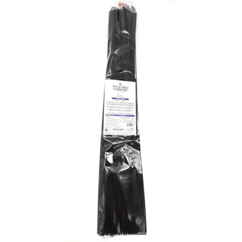 LA TRAFILATA lunghi Spaghetti al nero di Seppia/Lange Spaghetti mit Tintenfisch 60cm - 500g x16 von Oreste Mazzi