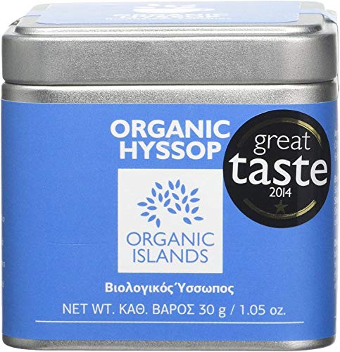 Organic Islands Bio Ysop von Naxos, Griechenland in Metallbox, 2er Pack x 30 g (Ingesamt: 60 g) von Organic Islands