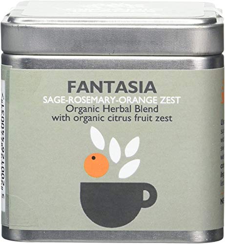 Organic Islands Fantasia Griechische Bio Teemischung mit Salbei, Rosmarin und Orangenschale von Naxos, Griechenland in Metallbox, 2er Pack x 28,35 g (Ingesamt: 56,7 g) von Organic Islands