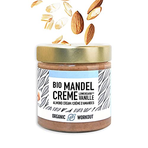 BIO-MANDELMUS MIT WHEY-PROTEIN UND FEINER VANILLE - lower-carb, zuckerfrei, ohne Zuckerzusatz, mit Erythrit, Bio Mandel-Creme, Organic Workout BIO-MANDELMUS MIT WHEY-PROTEIN UND FEINER VANILLE - lower-carb, zuckerfrei, ohne Zuckerzusatz, mit Erythrit, Bio Mandel-Creme, Organic Workout von Organic Workout