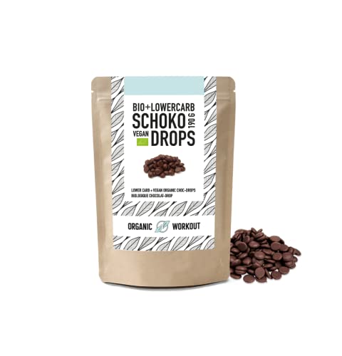 Bio Lower-Carb Schokodrops | Gesüßt mit Erythrit ohne Zucker-Zusatz*, Vegan, zum Naschen oder Backen - Zuckerfrei Optimal für Low-Carb & Kohlenhydratereduziert oder Ketogene Ernährung, Organic Workout Bio Lower-Carb Schokodrops | Gesüßt mit Erythrit ohne Zucker-Zusatz*, Vegan, zum Naschen oder Backen - Zuckerfrei Optimal für Low-Carb & Kohlenhydratereduziert oder Ketogene Ernährung, Organic Workout von Organic Workout