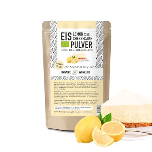 Lower-Carb* Lemon Cheesecake Eis Mix - Cremiges Eis mit Erythrit gesüsst, bio, ohne Zucker-Zusatz nur 2,5 g verwertbare Kohlenhydrate - keto ohne Maltit - glutenfrei, bio - Organic Workout Lower-Carb* Lemon Cheesecake Eis Mix - Cremiges Eis mit Erythrit gesüsst, bio, ohne Zucker-Zusatz nur 2,5 g verwertbare Kohlenhydrate - keto ohne Maltit - glutenfrei, bio - Organic Workout von Organic Workout
