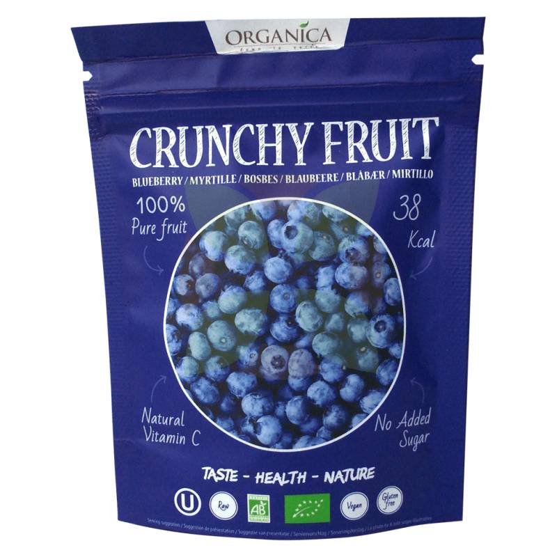 Bio Crunchy Fruit, Blaubeeren von Organica