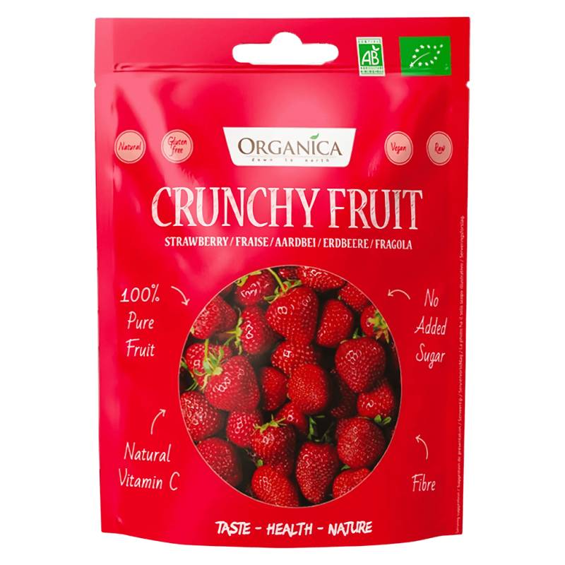 Bio Crunchy Fruit, Erdbeeren von Organica