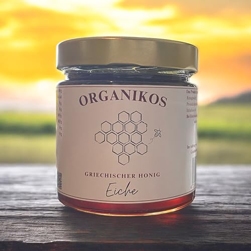 Organikos Eichenhonig - Rohhonig aus Griechenland - im Glas 500gr - 100% Hochwertiger Premiumhonig - Traditionell produziert durch Familienbetrieb Organikos Eichenhonig - Rohhonig aus Griechenland - im Glas 500gr - 100% Hochwertiger Premiumhonig - Traditionell produziert durch Familienbetrieb von ORGANIKOS
