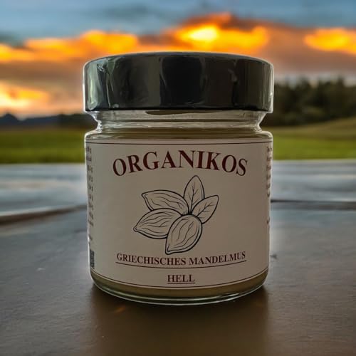Organikos - Helles Mandelmus aus Griechenland 200 g - Nussmus ohne Zusatz von Zucker - 100% Griechische handverlesene Mandeln - Hoher natürlicher Proteingehalt Organikos - Helles Mandelmus aus Griechenland 200 g - Nussmus ohne Zusatz von Zucker - 100% Griechische handverlesene Mandeln - Hoher natürlicher Proteingehalt von ORGANIKOS