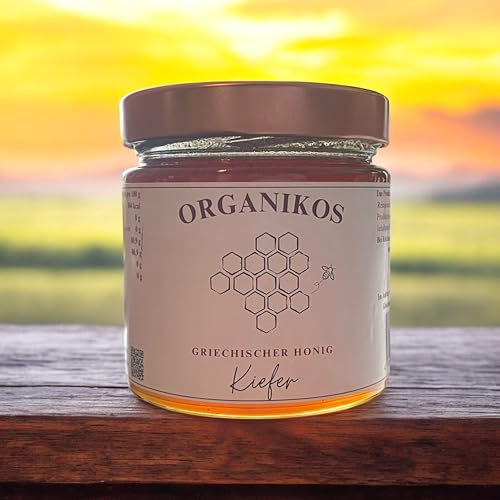 Organikos Kiefernhonig - Rohhonig aus Griechenland - im Glas 500gr - 100% Hochwertiger Premiumhonig - Traditionell produziert durch Familienbetrieb Organikos Kiefernhonig - Rohhonig aus Griechenland - im Glas 500gr - 100% Hochwertiger Premiumhonig - Traditionell produziert durch Familienbetrieb von ORGANIKOS