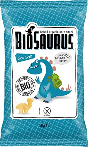 BioSaurus Bio Snack aus Mais Sea Salt Junior 50g von Organique
