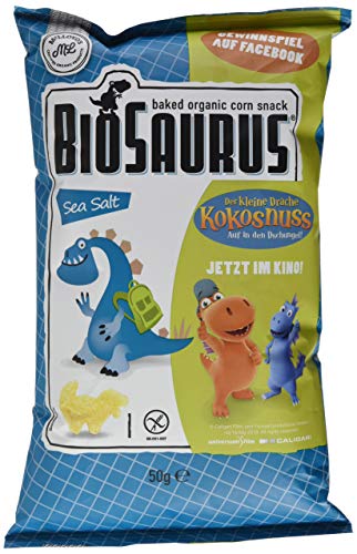 Organique BioSaurus Meersalz Junior, der knusprige Maissnack, 6er Pack (6 x 50 g) von Organique
