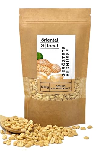 Oriental & Local | Erdnüsse, geröstet und ungesalzen | Gesunder Snack | 100% Naturprodukt | 500 g von Oriental & Local