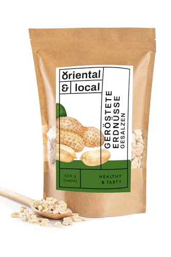 Oriental & Local | Gesalzene Erdnüsse, geröstet| Gesunder Snack | 100% Naturprodukt | 500 g von Oriental & Local