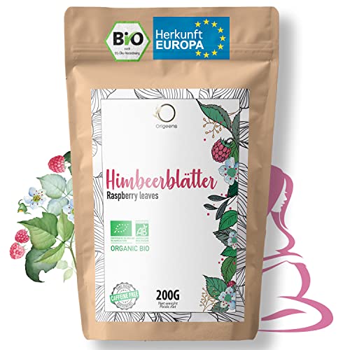 ORIGEENS Himbeerblätter BIO 200g Herkunft Europa | Himbeerblättertee Schwangerschaft, Still Tee, Kinderwunsch tee von Origeens