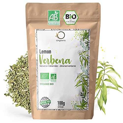 ORIGEENS BIO EISENKRAUT TEE 100gr | Bio Zitronenverbene Blätter, Verdauungs- und Beruhigungstee | Bio Lemon Verbena von Origeens