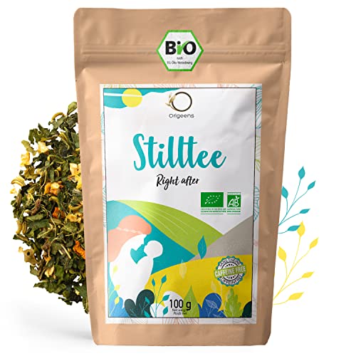 ORIGEENS BIO STILLTEE BABY 100g | Bio Milchbildungstee und Verdauungstee | Heiß und Eistee | Bockshornkleesamen, Ingwer, Kurkuma & Zitrone, Brennnessel, Moringa von Origeens