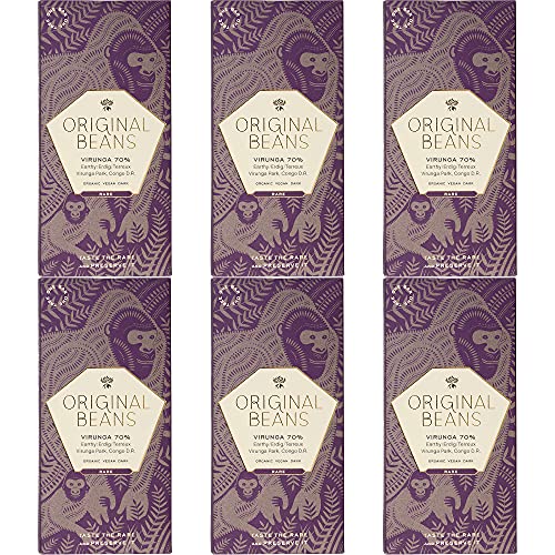 Original Beans Virunga 70% Bio Dunkelschokolade 6 x 70 gr von Original Beans